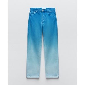 Zara OMBRÉ STRAIGHT LEG JEANS
